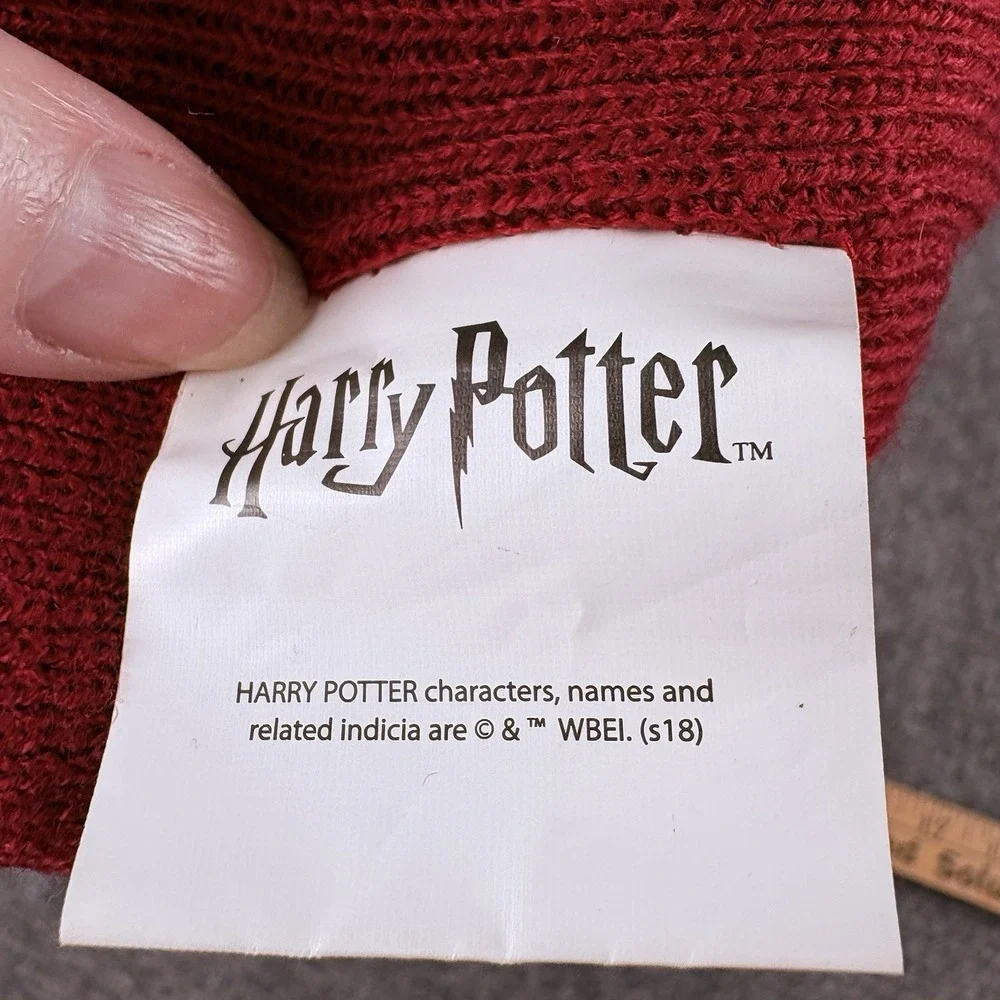 Harry‎ Potter Official Knit Beanie Hat Lightning Bolt Glasses Red Geeky Novelty